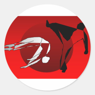 AUFKLEBER-KAMPFKÜNSTE CAPOEIRA RUNDER AUFKLEBER