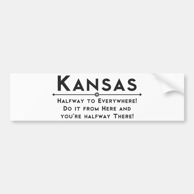Aufkleber Kansas Bumber Autoaufkleber (Vorne)
