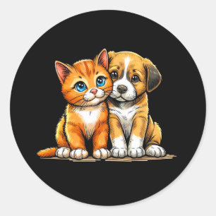 Aufkleber Katze und hund