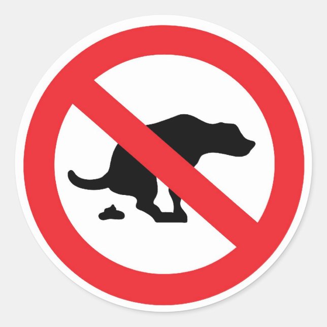 Aufkleber "kein Hund gekackt" (Vorderseite)