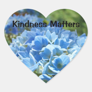 Aufkleber Kindness Matters Hortensienblüten