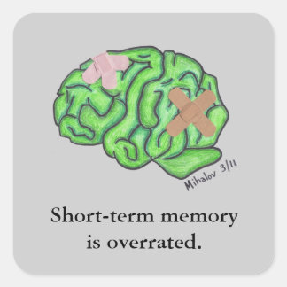 Aufkleber "Kurz-term-memory"