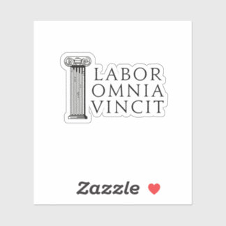 Aufkleber "Labour Omnia Vincit" (Work Conquers All