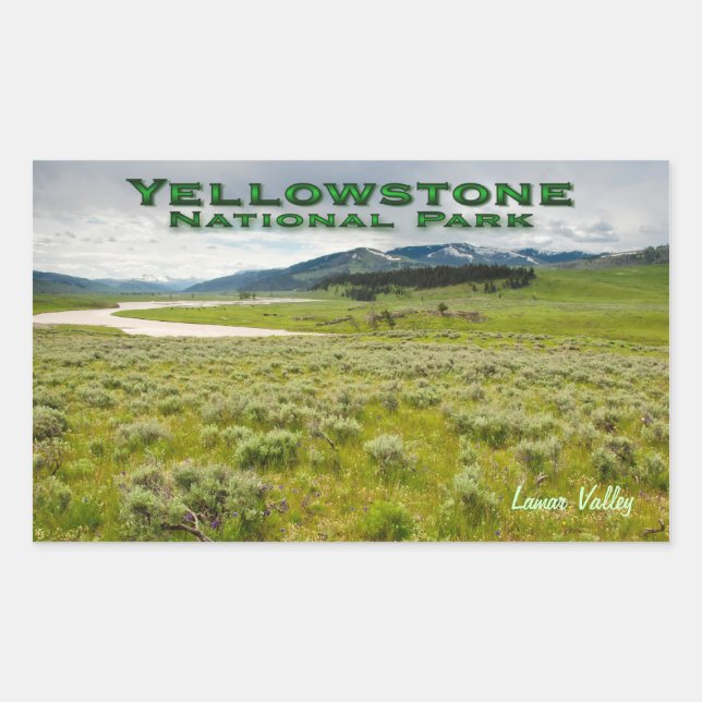 Aufkleber: Lamar Valley #2 (Rectangle) Rechteckiger Aufkleber (Vorderseite)
