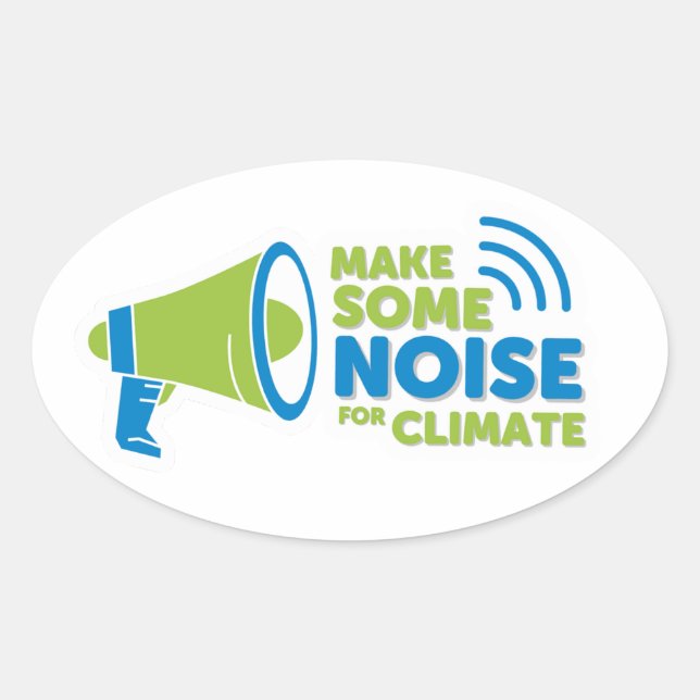 Aufkleber - Lärm für den Klimaschutz machen (Vorderseite)