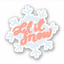 Aufkleber "Let it Snow"