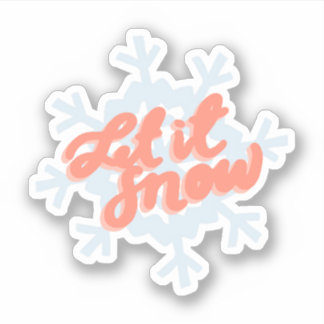 Aufkleber "Let it Snow"