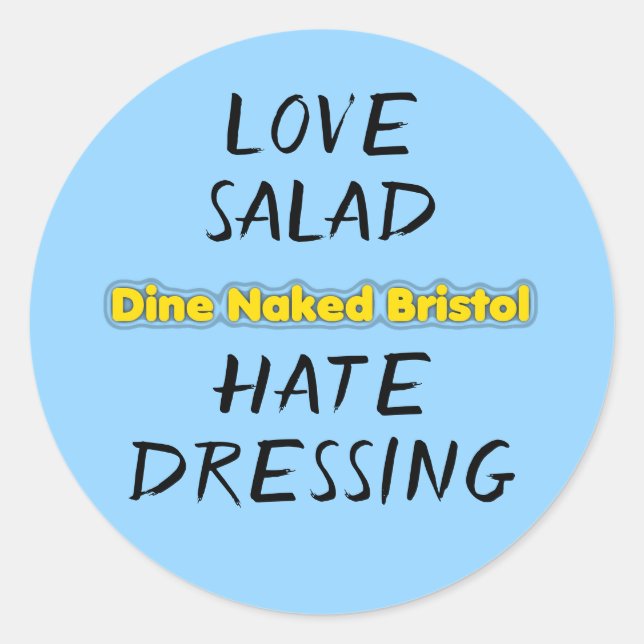 Aufkleber "Liebe salad Hate Dressing" (Vorderseite)