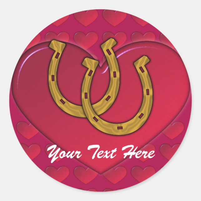 Aufkleber - Lucky Horseshoe Kleeblatt (Vorderseite)