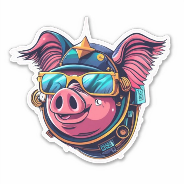 Aufkleber machten einfach Entdeckungen Schweinekle (Vorderseite)