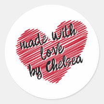 Aufkleber "Made with Liebe"