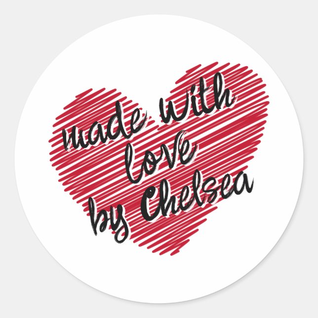 Aufkleber "Made with Liebe" (Vorderseite)