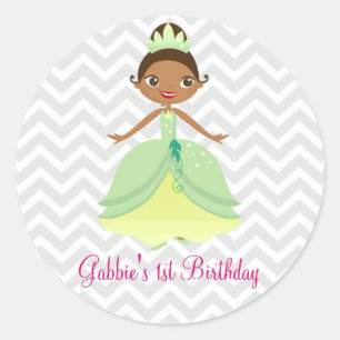 Aufkleber Märchen-grüne Prinzessin-alles Gute zum