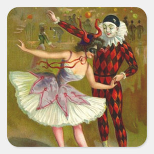 Aufkleber Masquerade Kostüme Party Harlequin Maske