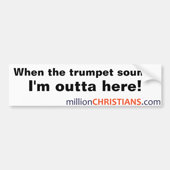 Aufkleber millionChristians.com Bumber Autoaufkleber (Vorne)
