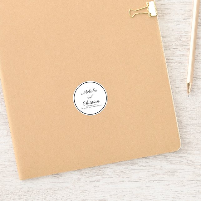 Aufkleber Minimalistisch Modernes Kalligraph (Notizbuch)