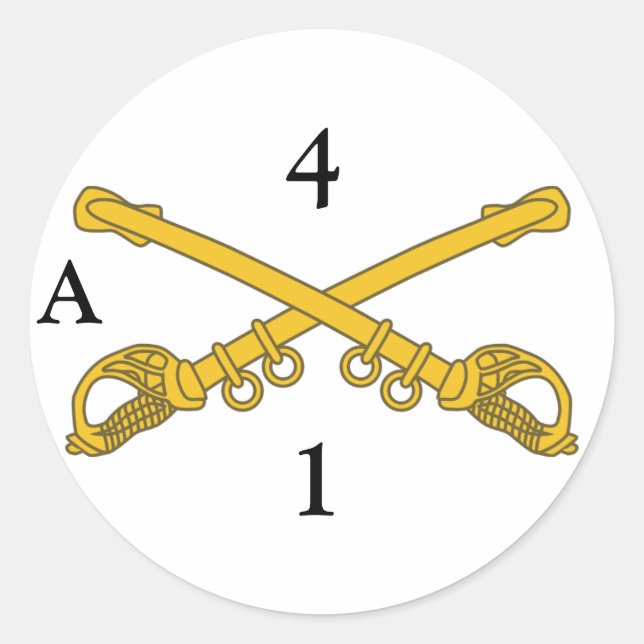 Aufkleber mit 4cav-Insignien, 4, 1, A (Vorderseite)