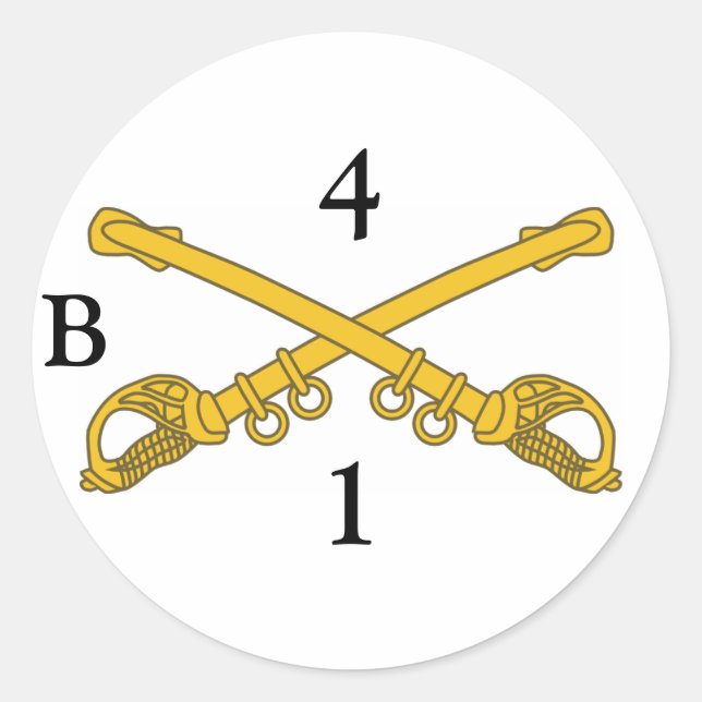 Aufkleber mit 4cav-Insignien, 4, 1, B (Vorderseite)
