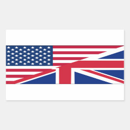 Aufkleber mit amerikanischer und britischer Flagge
