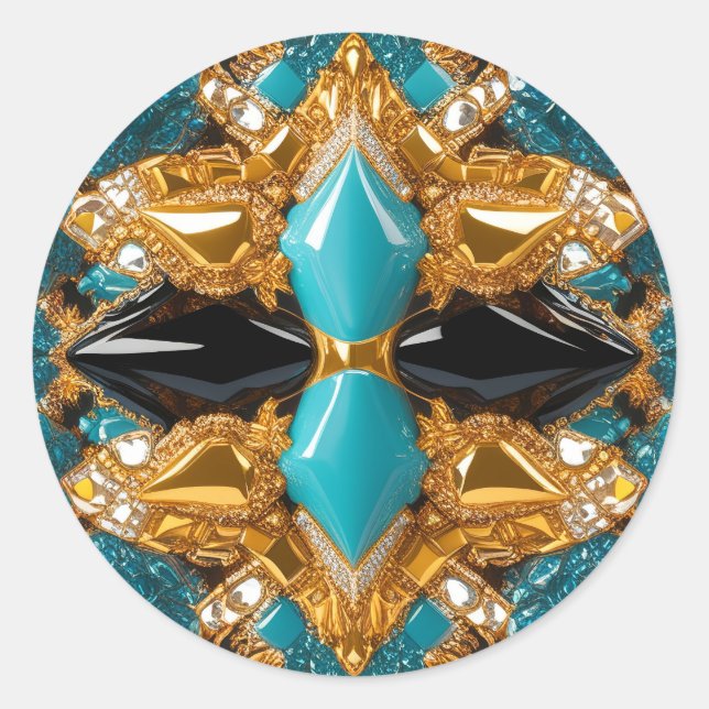 Aufkleber mit Bahamas-Farbdesign (Vorderseite)