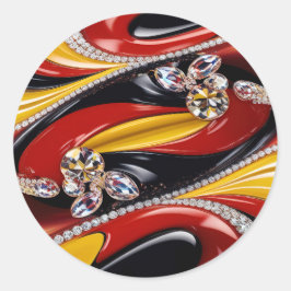 Aufkleber mit belgischer Farbgestaltung