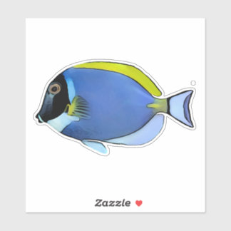 Aufkleber mit blauem Tang
