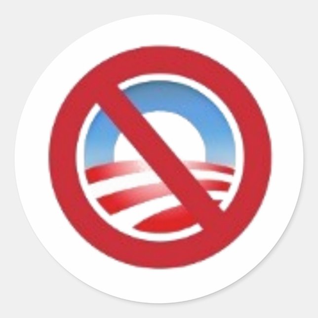 Aufkleber mit dem Anti-Bama-Logo (Vorderseite)