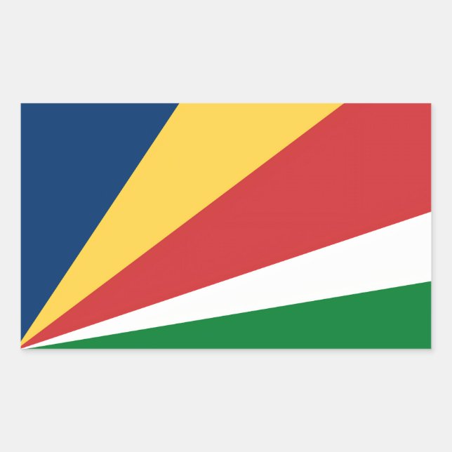 Aufkleber mit den Farben der Seychellen (Vorderseite)