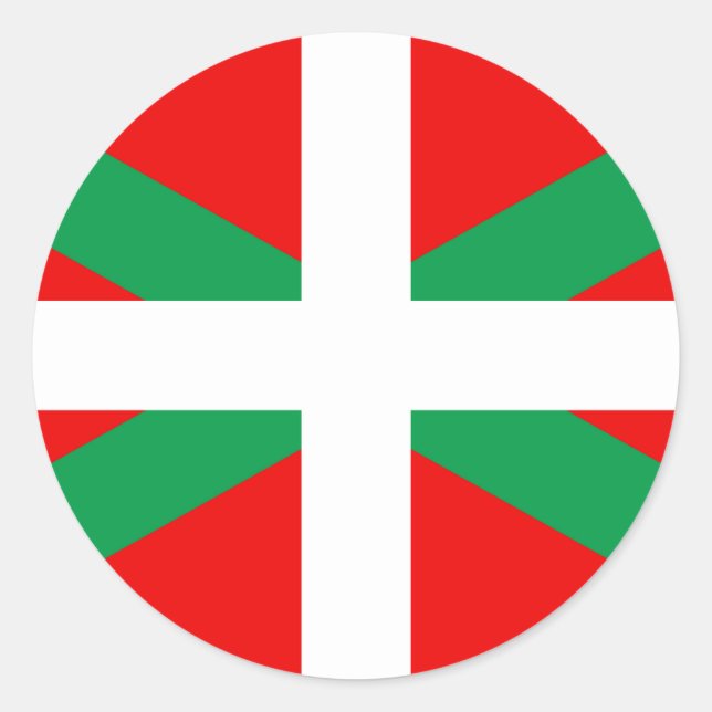 Aufkleber mit der baskischen Flagge "Ikkurina" (Vorderseite)
