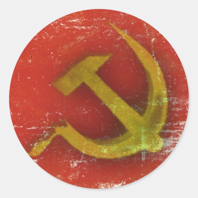 Aufkleber mit der dreckigen Flagge der alten sowje (Vorderseite)