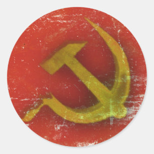 Aufkleber mit der dreckigen Flagge der alten sowje