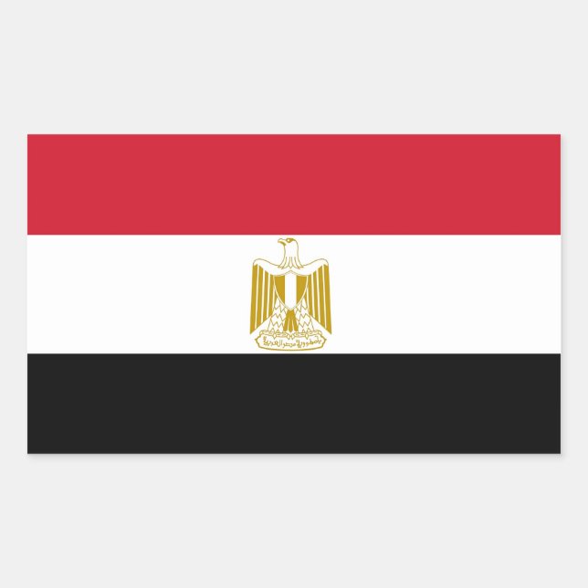 Aufkleber mit der Flagge Ägyptens (Vorderseite)