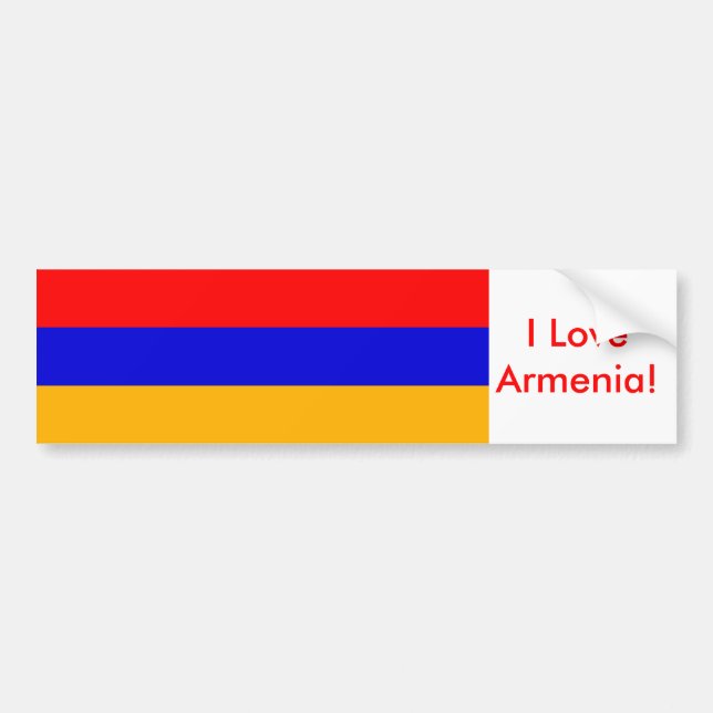 Aufkleber mit der Flagge Armeniens Autoaufkleber (Vorne)