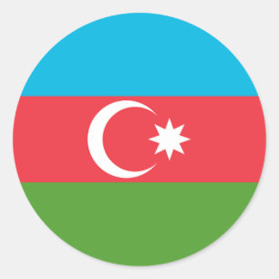 Aufkleber mit der Flagge Aserbaidschans