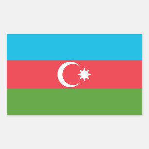 Aufkleber mit der Flagge Aserbaidschans