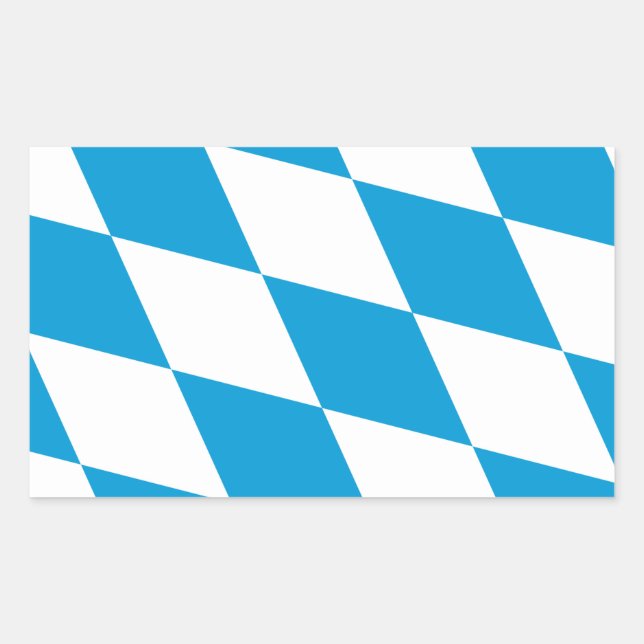 Aufkleber mit der Flagge Bayerns, Deutschland (Vorderseite)