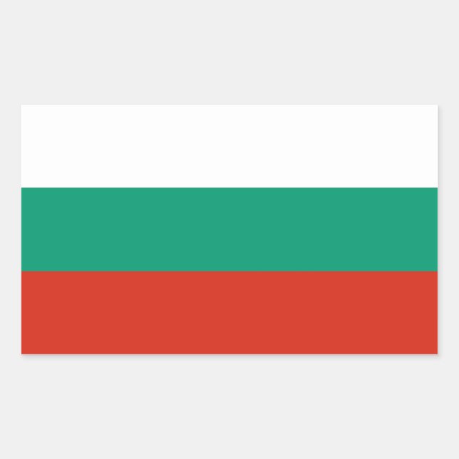 Aufkleber mit der Flagge Bulgariens (Vorderseite)