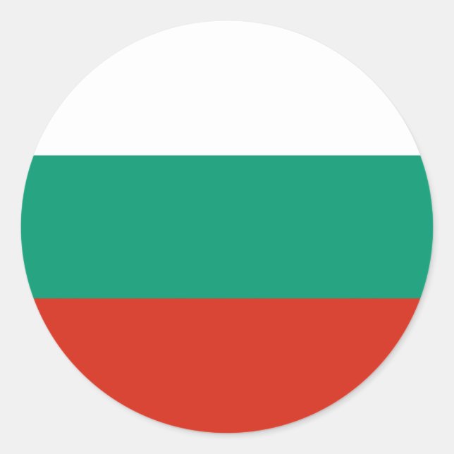 Aufkleber mit der Flagge Bulgariens (Vorderseite)