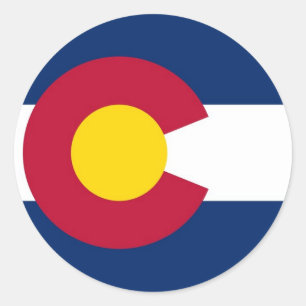 Aufkleber mit der Flagge Colorado