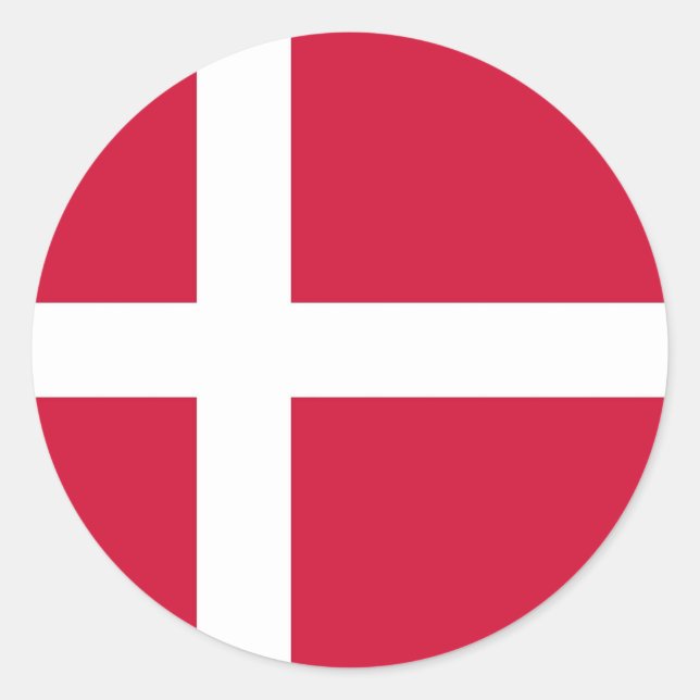 Aufkleber mit der Flagge Dänemarks (Vorderseite)
