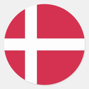 Aufkleber mit der Flagge Dänemarks