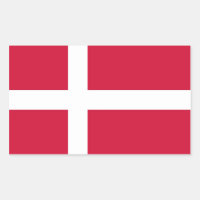 Aufkleber mit der Flagge Dänemarks