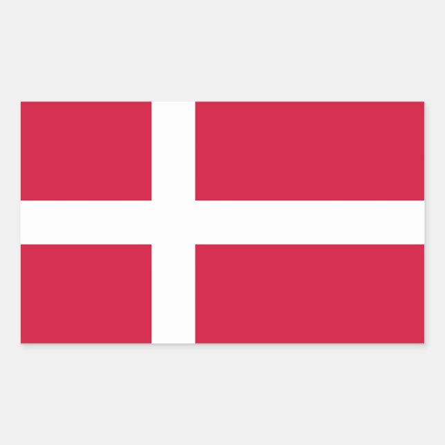 Aufkleber mit der Flagge Dänemarks (Vorderseite)