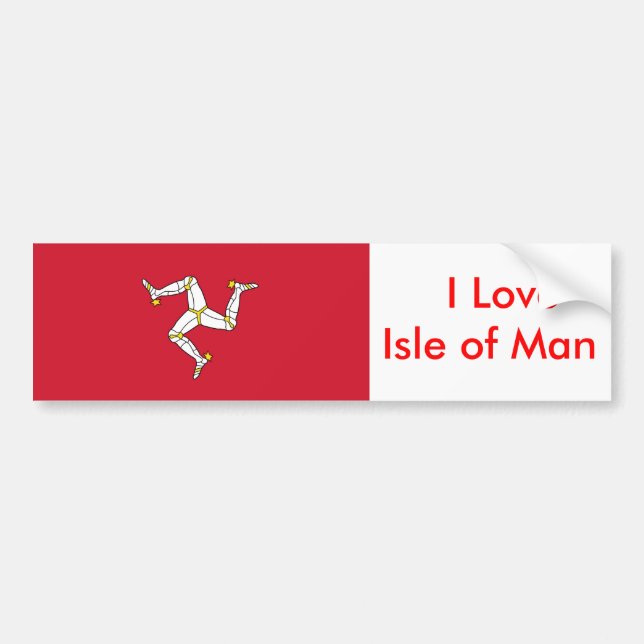 Aufkleber mit der Flagge der Insel Man Autoaufkleber (Vorne)