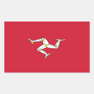 Aufkleber mit der Flagge der Insel Man, Vereinigte
