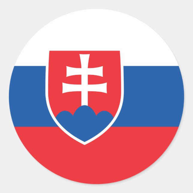 Aufkleber mit der Flagge der Slowakei (Vorderseite)