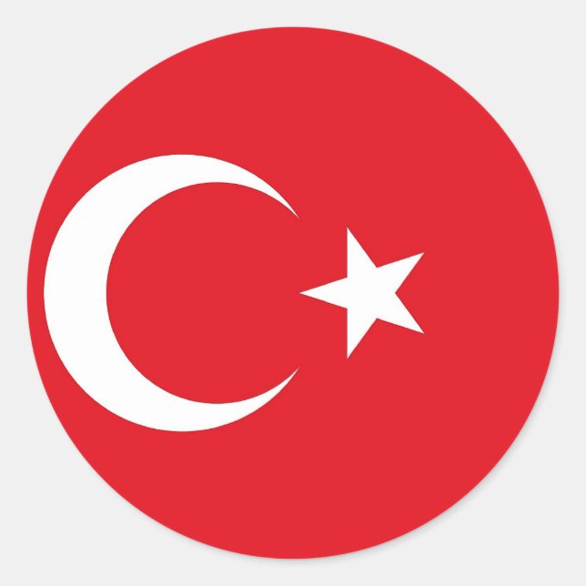 Aufkleber mit der Flagge der Türkei (Vorderseite)