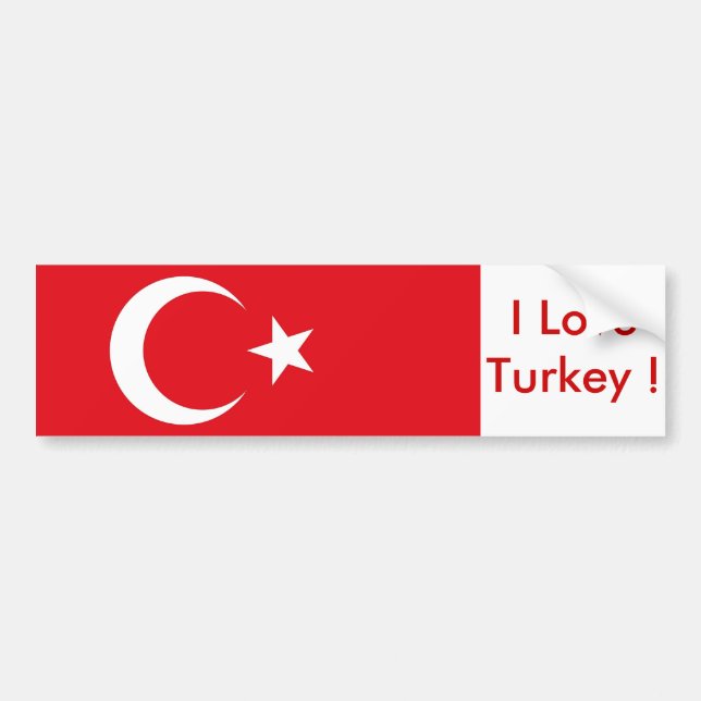 Aufkleber mit der Flagge der Türkei Autoaufkleber (Vorne)