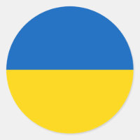 Aufkleber mit der Flagge der Ukraine