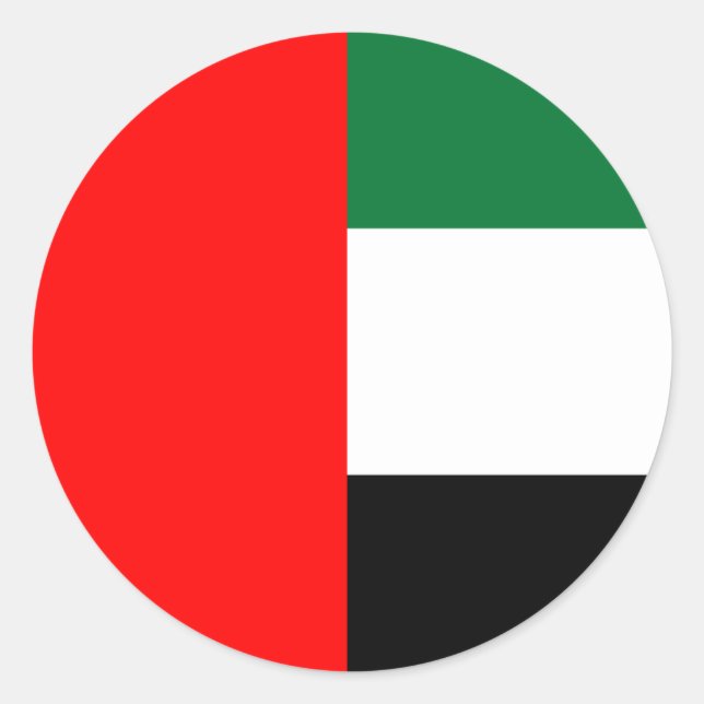 Aufkleber mit der Flagge der Vereinigten Arabische (Vorderseite)